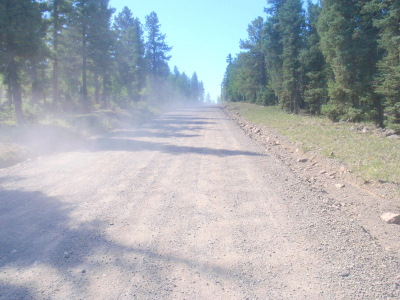 The third logging truck went by us.